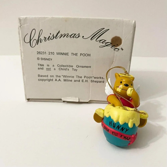 Vintage Winnie The Pooh Angel Disney Christmas Magic Collectible Ornament - Picture 1 of 16